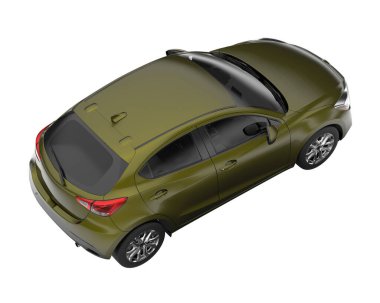 Modern car isolated on white background. 3d rendering - illustration