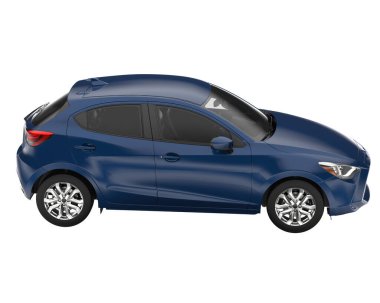 Modern car isolated on white background. 3d rendering - illustration