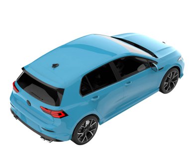 Modern car isolated on white background. 3d rendering - illustration