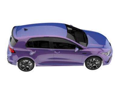 Modern car isolated on white background. 3d rendering - illustration