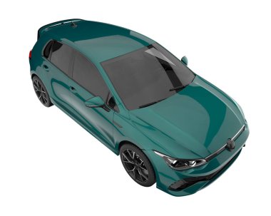 Modern car isolated on white background. 3d rendering - illustration