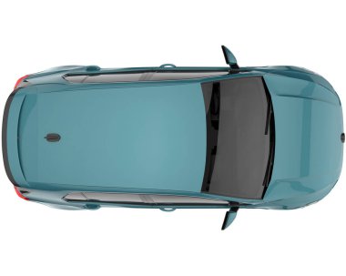 Modern car isolated on white background. 3d rendering - illustration