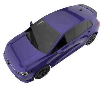 Modern car isolated on white background. 3d rendering - illustration