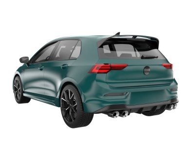 Modern car isolated on white background. 3d rendering - illustration