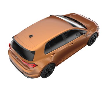 Modern car isolated on white background. 3d rendering - illustration