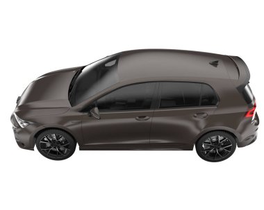 Modern car isolated on white background. 3d rendering - illustration