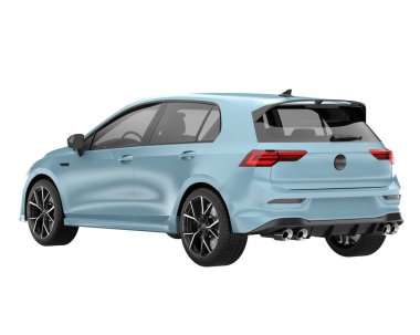 Modern car isolated on white background. 3d rendering - illustration