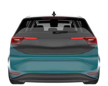 Modern car isolated on white background. 3d rendering - illustration