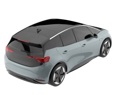 Modern car isolated on white background. 3d rendering - illustration