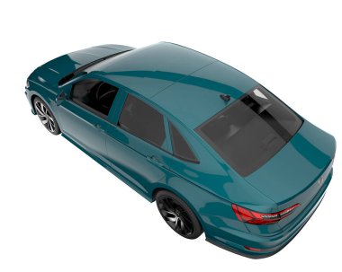 Modern car isolated on white background. 3d rendering - illustration