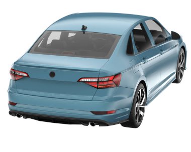 Modern car isolated on white background. 3d rendering - illustration