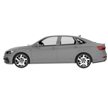 Modern car isolated on white background. 3d rendering - illustration