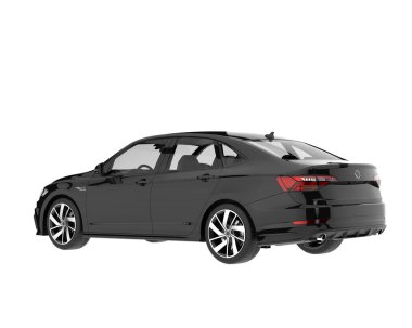 Modern car isolated on white background. 3d rendering - illustration