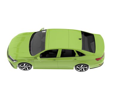 Modern car isolated on white background. 3d rendering - illustration