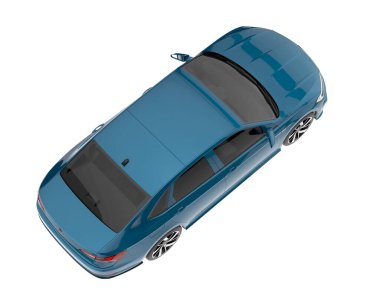 Modern car isolated on white background. 3d rendering - illustration