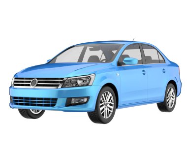 Modern car isolated on white background. 3d rendering - illustration