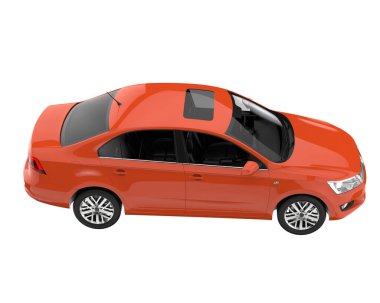 Modern car isolated on white background. 3d rendering - illustration