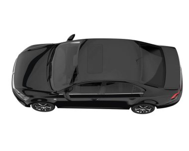 Modern car isolated on white background. 3d rendering - illustration