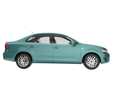 Modern car isolated on white background. 3d rendering - illustration