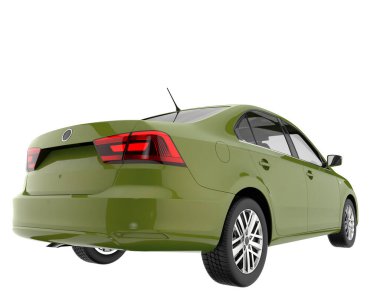 Modern car isolated on white background. 3d rendering - illustration