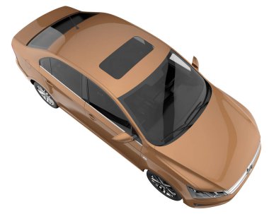 Modern car isolated on white background. 3d rendering - illustration