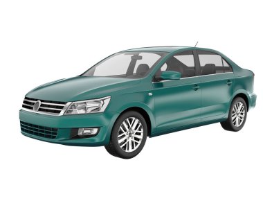 Modern car isolated on white background. 3d rendering - illustration
