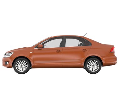 Modern car isolated on white background. 3d rendering - illustration