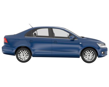 Modern car isolated on white background. 3d rendering - illustration