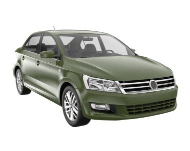 Modern car isolated on white background. 3d rendering - illustration