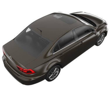 Modern car isolated on white background. 3d rendering - illustration