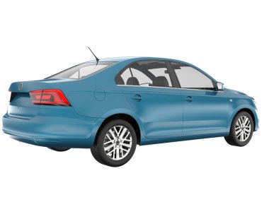 Modern car isolated on white background. 3d rendering - illustration