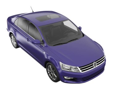 Modern car isolated on white background. 3d rendering - illustration