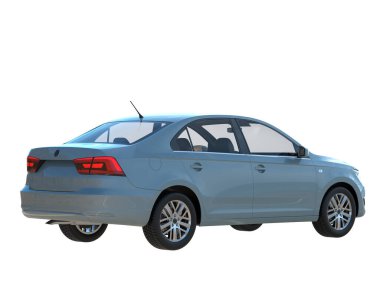 Modern car isolated on white background. 3d rendering - illustration