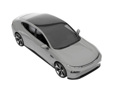 Modern car isolated on white background. 3d rendering - illustration