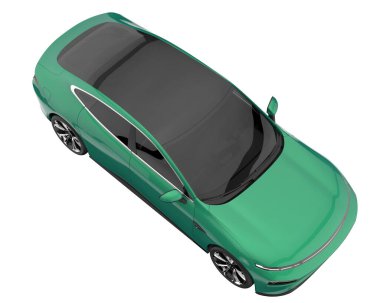 Modern car isolated on white background. 3d rendering - illustration