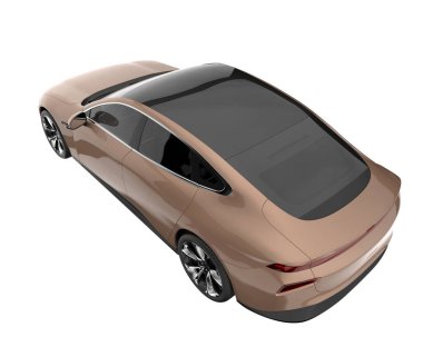 Modern car isolated on white background. 3d rendering - illustration