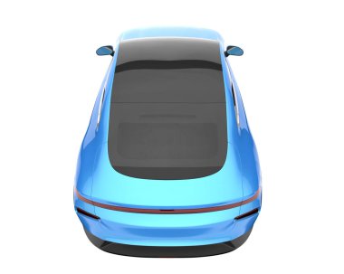 Modern car isolated on white background. 3d rendering - illustration