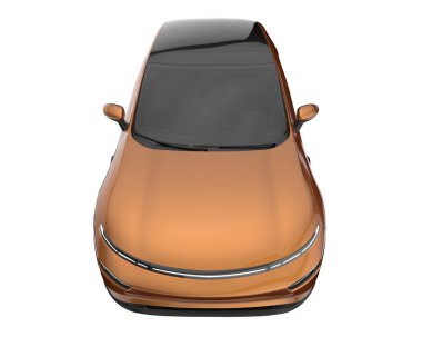 Modern car isolated on white background. 3d rendering - illustration