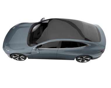 Modern car isolated on white background. 3d rendering - illustration