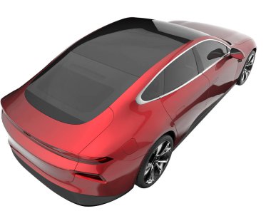 Modern car isolated on white background. 3d rendering - illustration