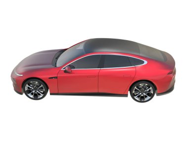Modern car isolated on white background. 3d rendering - illustration