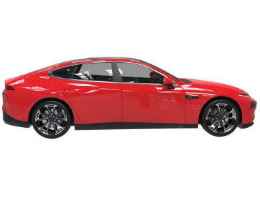 Modern car isolated on white background. 3d rendering - illustration