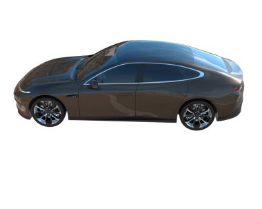 Modern car isolated on white background. 3d rendering - illustration