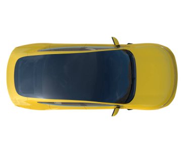 Modern car isolated on white background. 3d rendering - illustration