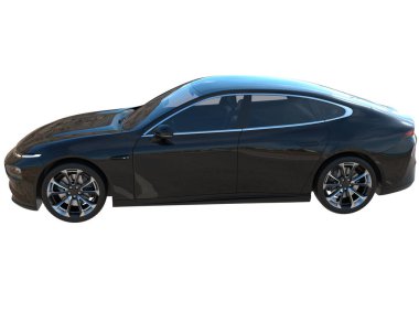 Modern car isolated on white background. 3d rendering - illustration