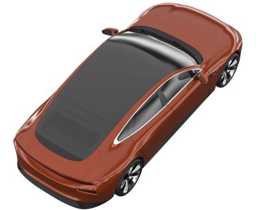 Modern car isolated on white background. 3d rendering - illustration