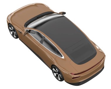 Modern car isolated on white background. 3d rendering - illustration