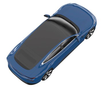 Modern car isolated on white background. 3d rendering - illustration