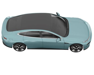 Modern car isolated on white background. 3d rendering - illustration