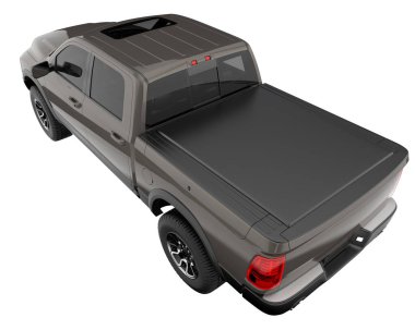 Pickup truck isolated on white background. 3d rendering - illustration